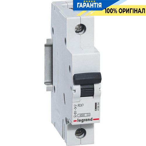 Автоматический выключатель Legrand RX3 1-П. 6А "С", арт.: 419661