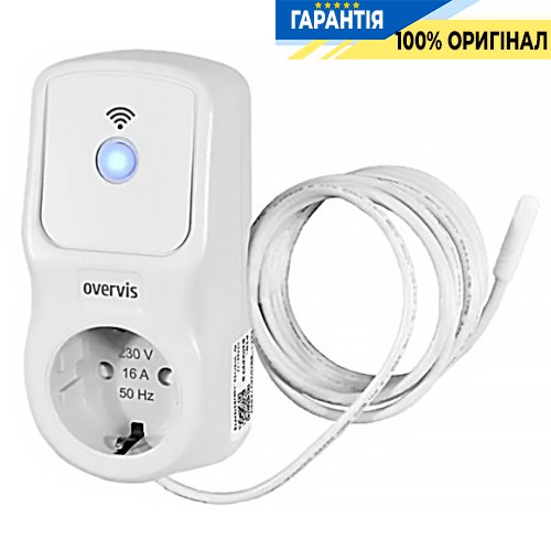 Таймер з реле напруги, обмеженням потужності та струму, термостат, WI-FI, ЕМ-126Т-2, датчик знизу 1,8 м Novatek (Новатек) NTRN126S2