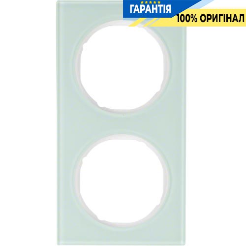 Рамка 2-я стекло/полярная белизна, R.3, Berker 10122209