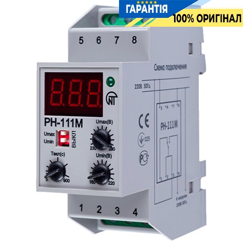 Реле однофазне напруга 16 Ампер РН-111М Novatek (Новатек) NTRN111M0