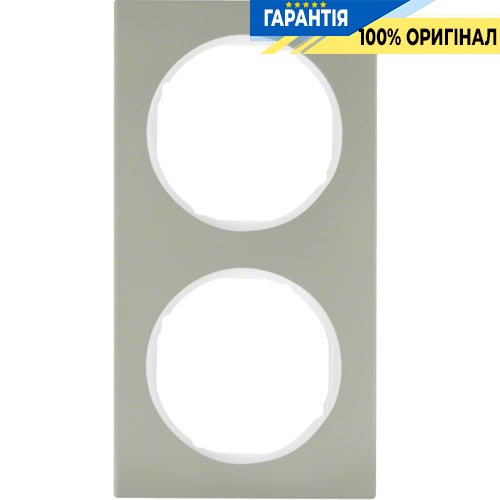 Рамка 2-а нержавіюча сталь/полярна білизна, Berker R.3 10122214