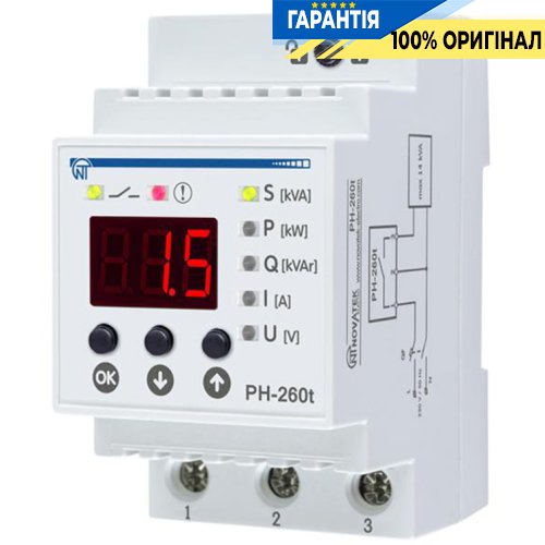 Реле напруги РН-260Т, 63А, Novatek (Новатек) NTRN260T3