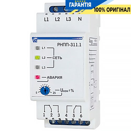 Реле напряжения, перекоса и последовательности фаз РНПП-311.1 Novatek (Новатек) NTRNP3111