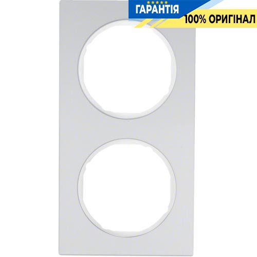Рамка 2-я алюминий/полярная белизна, R.3, Berker 10122274