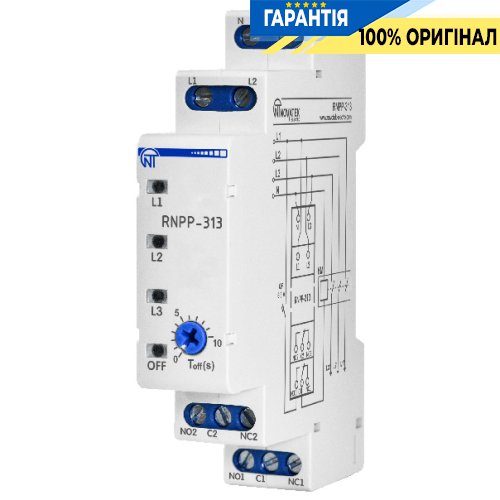 Трёхфазное реле напряжения и контроля фаз РНПП-313 Novatek (Новатек) NTRNP3130
