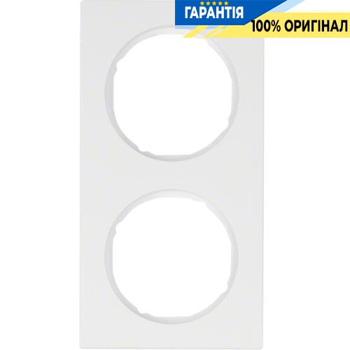 Рамка 2-а пластик/полярна білизна (глянсовий), R.3, Berker 10122289