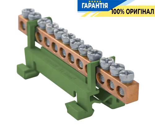 Шина нулевая зеленая 12 отв. e.bs.stand.1.12.green E.NEXT s025008