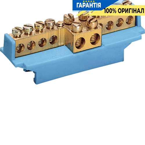 Клема нейтральна з тримачем 2x16+8x10мм2 KM10N Hager