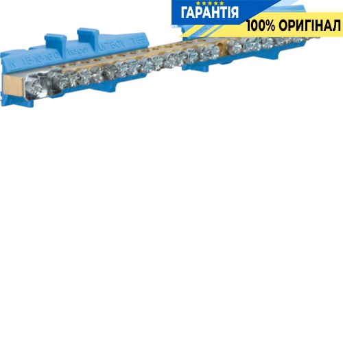 Клема нейтральна з тримачем 1х25+11x16+13x10мм2 KM25N Hager