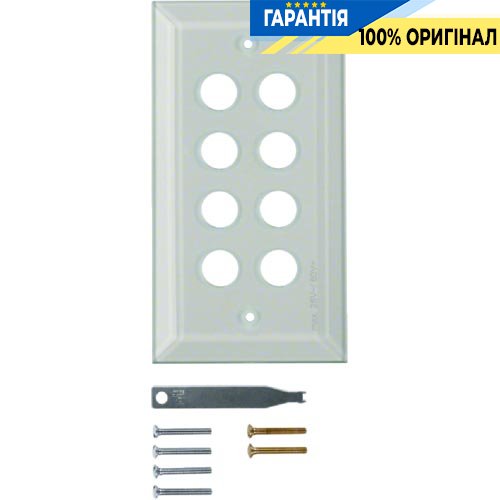Скляна накладка, прозора, 8-місць, Berker TS 1388