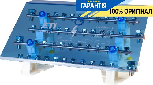 Розподільний блок EDB-4-400A-S, 4p, 3L+PE/N, 400A (10 виходів) ETI 1102313