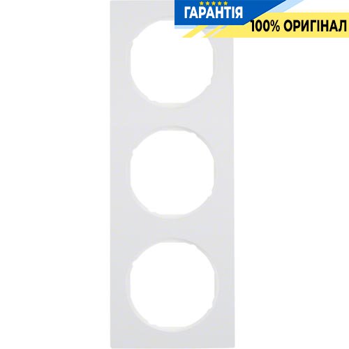 Рамка 3-а пластик/полярна білизна (глянсовий), R.3, Berker 10132289