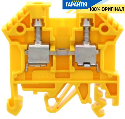 Клема гвинт. жовта RK 2,5-4 DIN-рейка 32/35 мм Conta-Clip cc1001.8