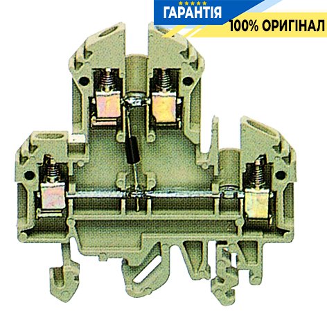 Клемма винтовая Conta-Clip RKD 4/D, 2 уровня, с электронным компонентом, бежевая cc1046.2
