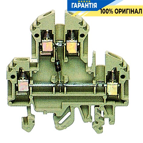 Клемма винтовая RKD 4/D, 2 уровня, бежевая, с электронным компонентом Conta-Clip cc1047.2
