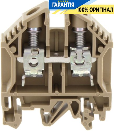 Бежевая клемма винтовая RK 16 на DIN-рейку 32/35 мм Conta-Clip cc1050.2