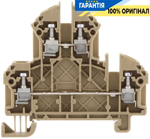 Клемма винтовая RKD 2,5, 2 уровня, бежевая, для DIN-рейки 35 мм, Conta-Clip cc1127.2