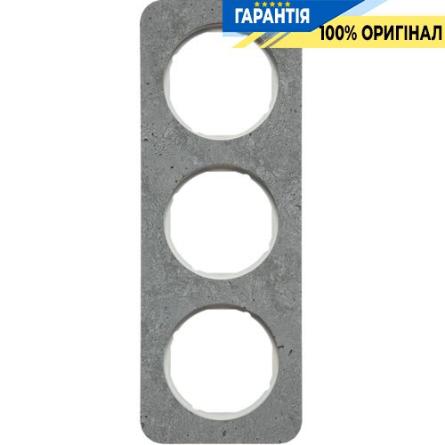Рамка 3-а сірий/полярна білизна (глянсовий), бетон, R.1, Berker 10132379
