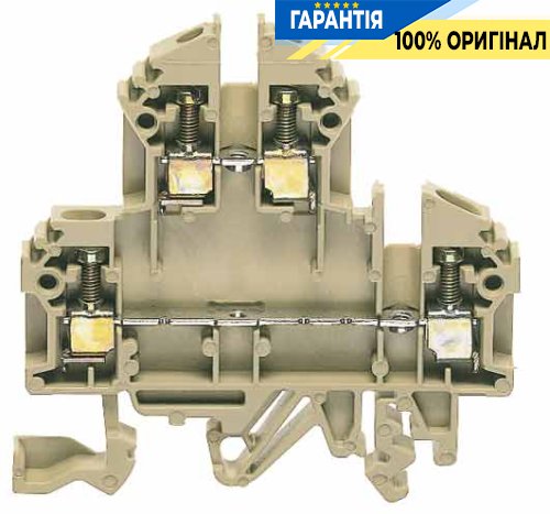 Клема гвинтова RKD 2,5, 2 рівня, бежева Conta-Clip cc1206.5