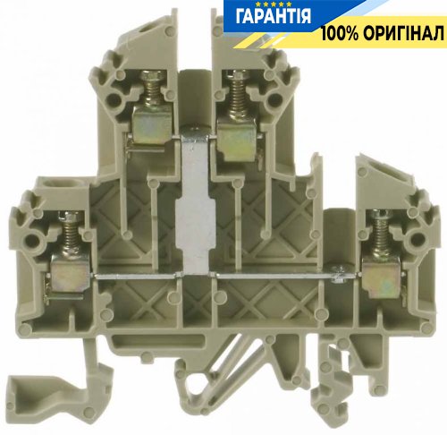 Гвинтова клема RKD 2,5 SV 2 рівні (з'єднані) бежева, Conta-Clip, cc1209.2