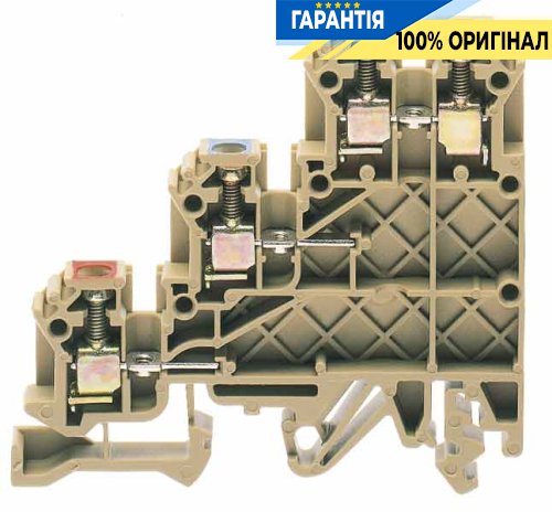 Винтовая клемма IK 2,5, 3-уровня, 4 контакта, бежевая, для DIN-рейки 32/35 мм Conta-Clip cc1260.2