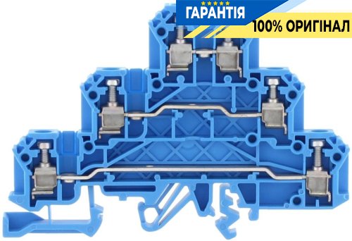 Клемма винтоваяовая IKD 2,5, синяя, 3-уровня, 2 контакта, для DIN-рейки 32/35 мм, Conta-Clip cc1261.5