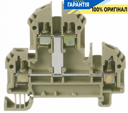 Клема гвинтова двоярусна із загальною точкою бежева RKD4/35 SV Conta-Clip cc1581.2