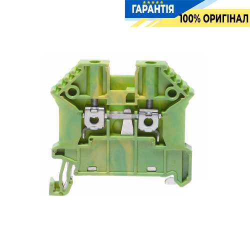 Клема SSL 2,5/2A гвинтова, заземлювальна, DIN-рейка 35мм, жовто-зелена cc17103.2