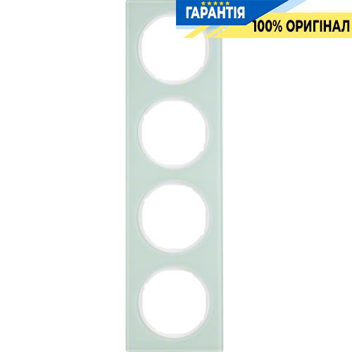 Рамка 4-я стекло/полярная белизна, R.3, Berker 10142209