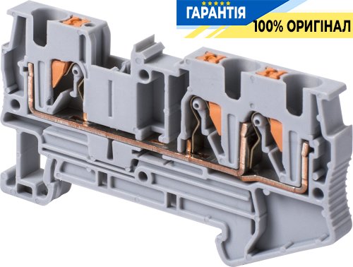 Клемна колодка набірна на DIN-рейку e.tc.din.spring.4.1-2, 3 контакти s070009 E.NEXT