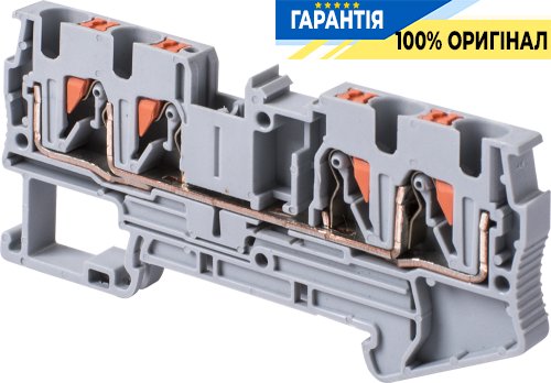 Колодка клемна набірна на DIN-рейку, 4 контакти, E.NEXT s070011