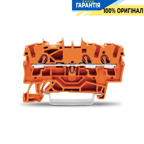 Клема Wago 2002-1302 TOP JOB S помаранчева 3-провідна DIN 35 2.5(4)mm QMM (упаковка 100шт)