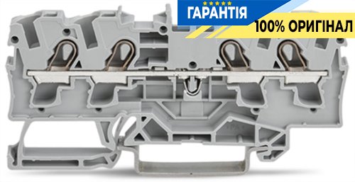 Клема TOP JOB S 4-провідна din 35 2.5(4)mm QMM сіра (упаковка 50шт) Wago 2004-1401