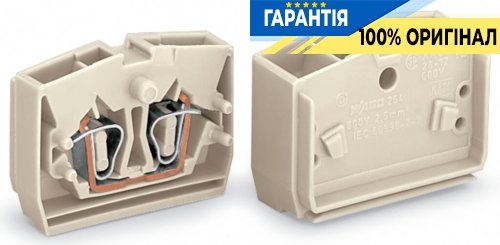 Клема проміжна сіра Wago 4-провідна Ex e II 264-231