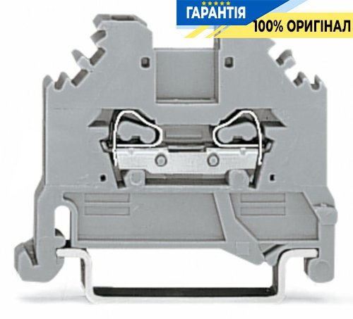 Клема прохідна сіра 2-провідна 1,5м Wago 279-101