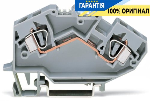 Клема прохідна 2-провідна 6,00 mm² сіра Wago 782-601
