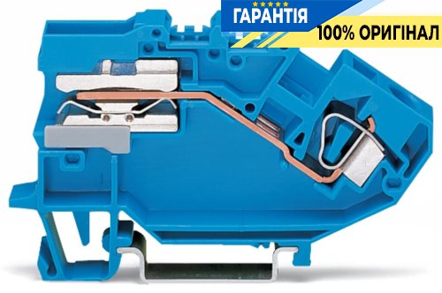Клема прохідна 1-провідна N-роз'єднана 6 мм² синя Wago 782-613