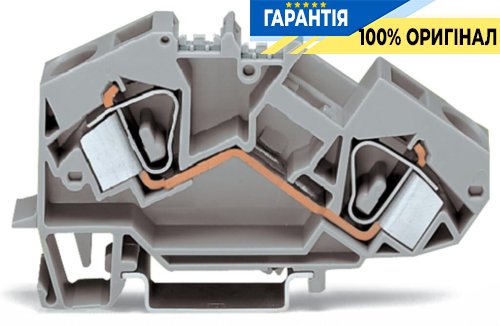 Клемма Wago 783-601 проходная серая 2-проводная 16 м²