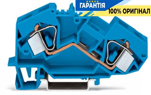 Клемма синяя проходная 2-проводная 16 м² Wago 783-604