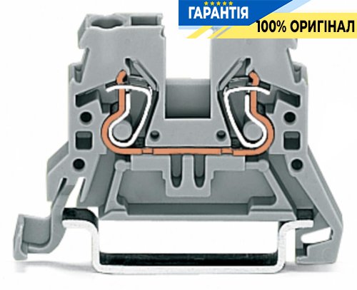 Прохідна клема 2-провідна, сіра Wago 870-901