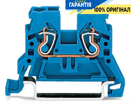 Wago 870-904 Клемма проходная 2-х проводная синяя