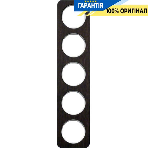 Рамка 5-я дуб/полярная белизна (глянцевый), дерево, R.1, Berker 10152359
