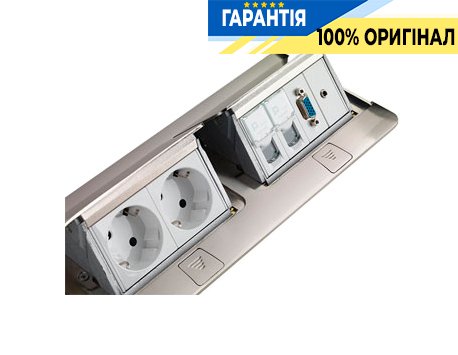 Legrand 54013 Блок розеточный выдвижной в стол или пол, 8-модульный, алюминий