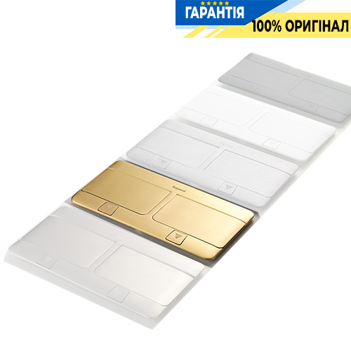 Розетковий блок висувний Legrand 54018, 8-модульний, в стіл або підлогу, латунь