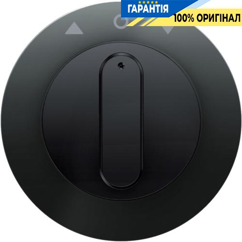 Накладка поворотного выключателя для жалюзи, чёрный (глянцевый), R.1, R.3, Berker 10802045