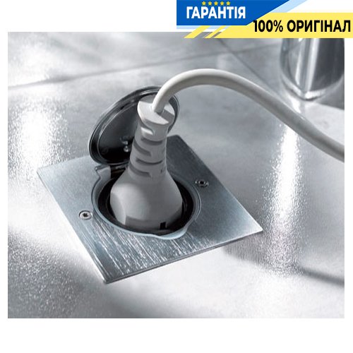 Legrand 89700 Розетка напольная, нержавеющий металл, квадрат, 1 место на 2 модуля