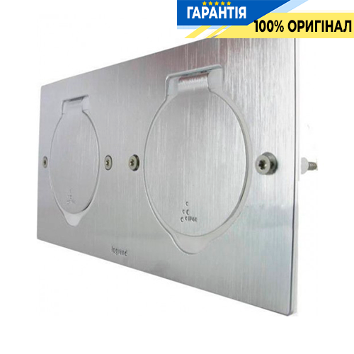 Legrand розетка напольная нержавеющая сталь квадрат 2 места 2 модуля 89702