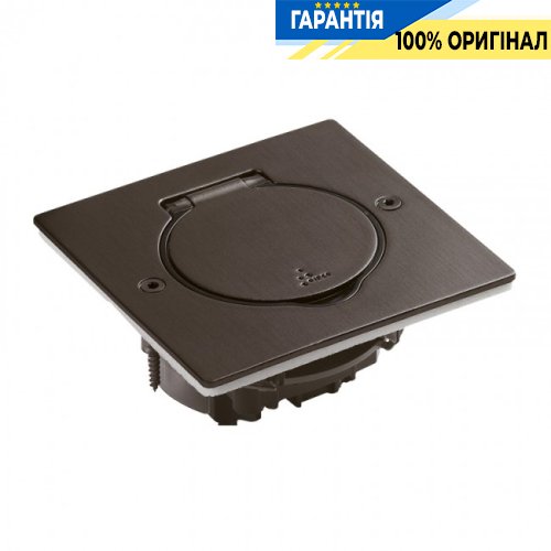 Люк підлоговий розетковий 089750 Legrand квадратний, темна бронза