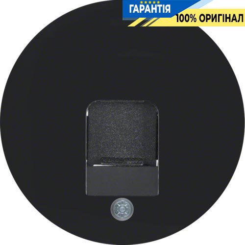 Накладка для супортів під модуль RJ12/RJ45, чорний (глянсовий), R.1, R.3, Berker 11702045