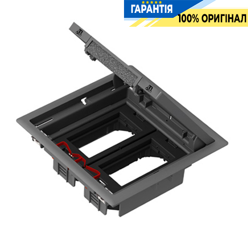 Schneider Electric OptiLine45 Напольный лючок, серый пластик, 4 механизма 45х45 ISM50624